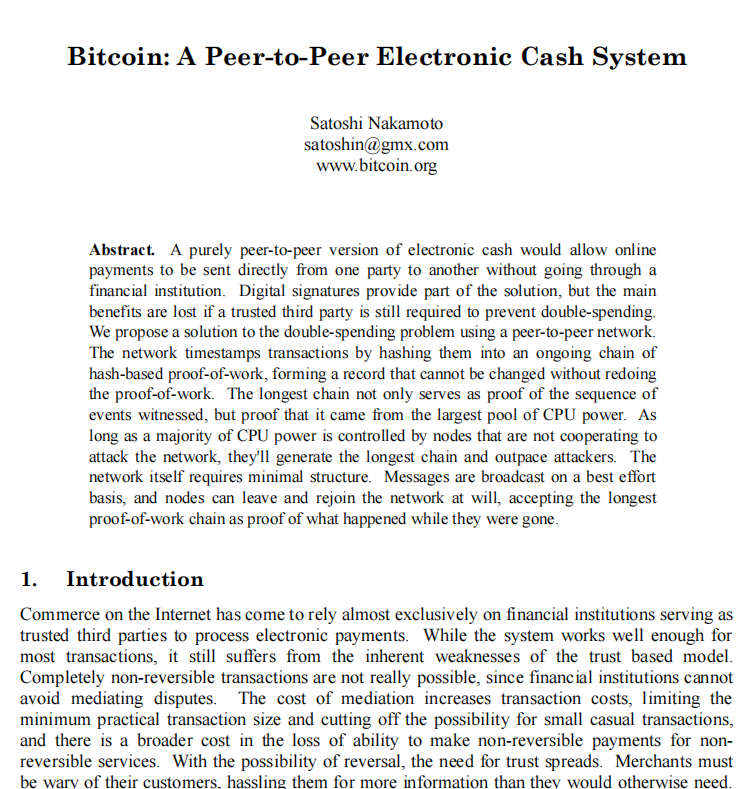 Paper published on Bitcoin
